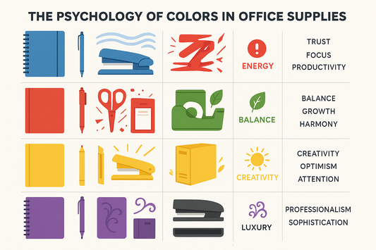 The Psychology of Colors in Office Supplies (Notebooks, Pens, etc.)