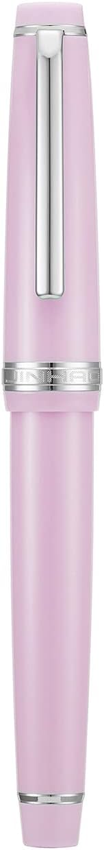 Jinhao 82 Pink Acrylic Fountain Pen, Iridium Fine Nib Classic Design Smooth Writing Pen with Ink Converter (Silver Trim)