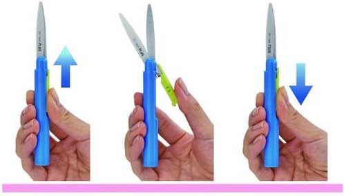 Plus 34-582 Scissors, Portable Fit, Cut Curve, Twiggy, Green, Slim Shape