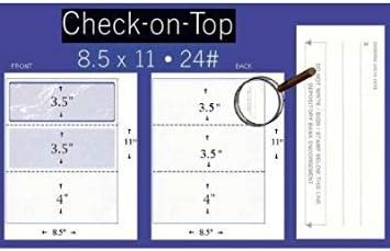 Business Voucher Check Stock - Versacheck Refills - 500 Sheets, Check on Top, Blue/Red Prismatic