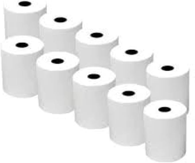 Thermal Credit Card Machine Paper for Verifone VX520, 2 1⁄4" x 50' (10 Rolls)