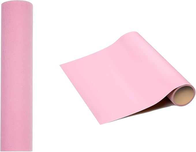 2PCS Self Adhesive Felt Sheets, DIY Felt Adhesive Sheet for Art & Crafts, Peel and Stick Felt for Drawer/Jewelry Box Felt Liner, Solid Color Felt Wallpaper (14.6" x 39.4", Pink)