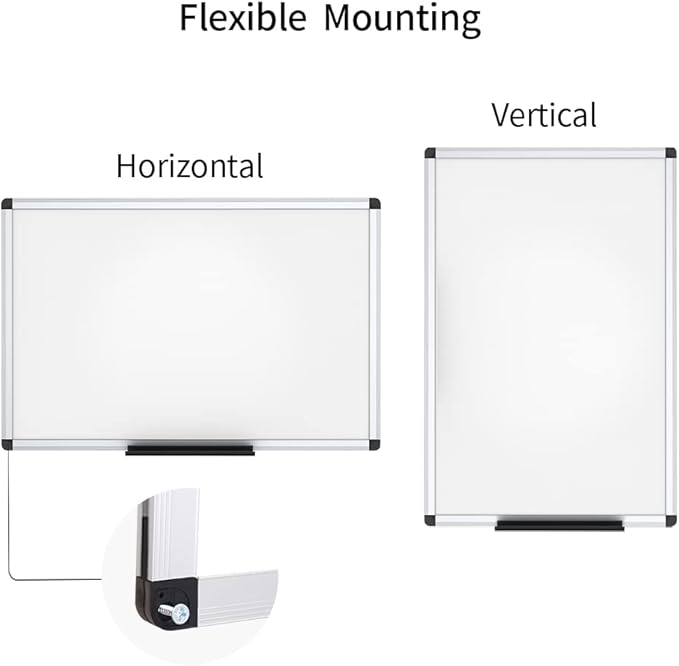 VIZ-PRO Magnetic Whiteboard/Dry Erase Board, 48 X 24 Inches, Includes 1 Eraser & 2 Markers & 4 Magnets