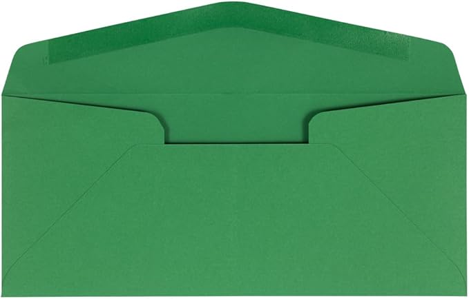 JAM PAPER #10 Business Colored Envelopes - 4 1/8 x 9 1/2 - Green Recycled - Bulk 500/Box