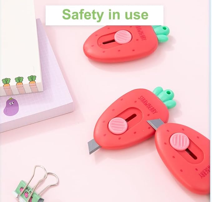 Mini Box Cutter, Retractable Utility Knife for Letter Opening, Office, School, Crafts
