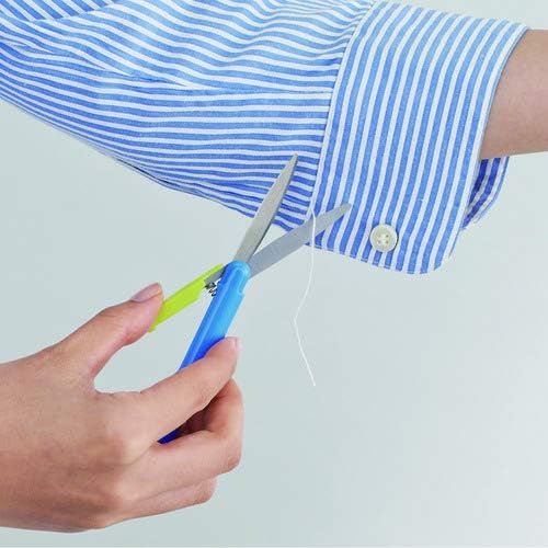 Plus 34-582 Scissors, Portable Fit, Cut Curve, Twiggy, Green, Slim Shape