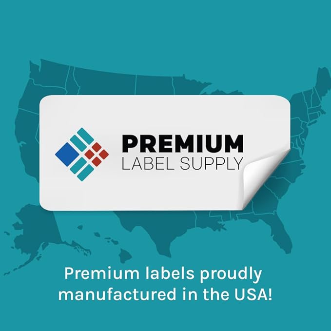 Premium Label Supply Glossy White Square Sticker Labels – 3" x 3" – (6 per Sheet) (Glossy White for Laser Only, 600 Labels)