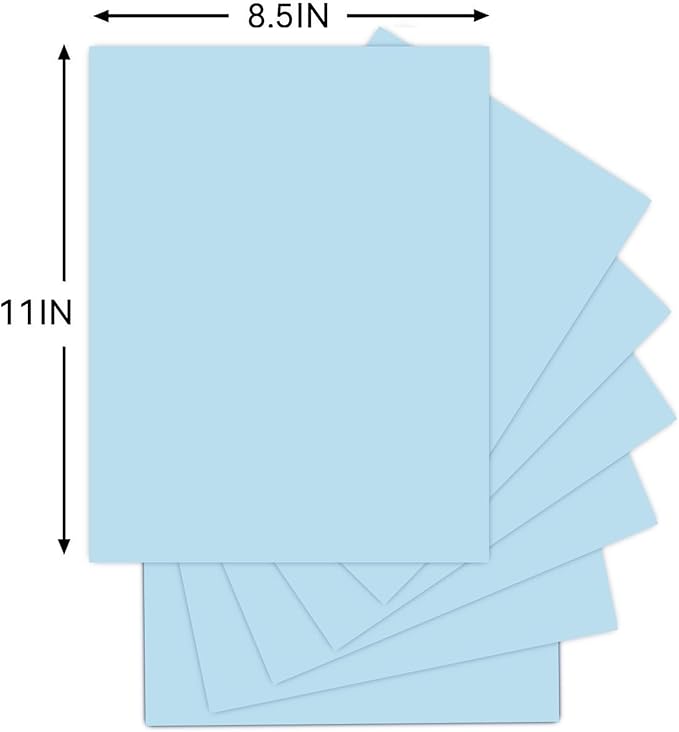 25Sheets Light Blue Cardstock Paper, 8.5 x 11 Card stock for Cricut, Thick Construction Paper for Card Making, Scrapbooking, Craft 90 lb / 250 gsm(Light Blue)…