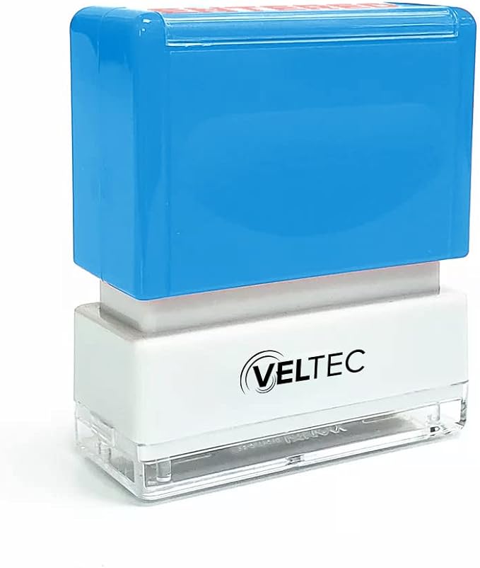 Veltec Premium Pre-Inked Message Stamp, Red Ink (Return to Sender)