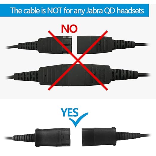 VT 3.5mm-Cable for Plantronic-QD headsets Smartphones-Mobile - Laptop PC Connected with Single 3.5mm Jack Port (PLT-QD)