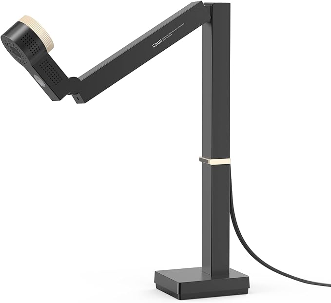 CZUR Fancy Pro 8MP USB Document Camera for Teacher, 4K Webcam with Microphone and LED Light, Up to 60fps, Auto Focus, for Remote Teaching, Live Streaming, Web Conference, for Mac and Windows