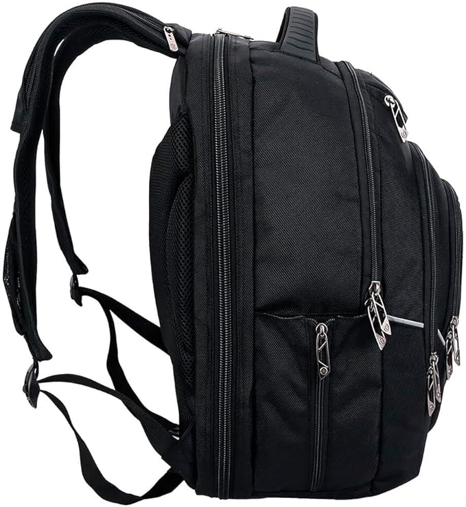 Swissdigital Design TSA-Friendly Large Backpack, Business Laptop Backpack for Men with USB Charging Port/RFID Protection (TERABYTE J16BT-1) One Nation One World