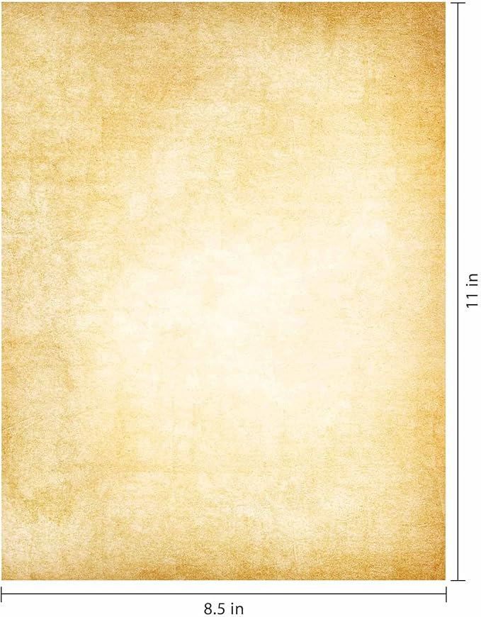 50 Stationery Vintage Antique Design Printing/Writing Papers 8.5 x 11 in, Letter Writting Paper, Decorative Printer Paper for Invitation, Letter, Resume, Award, Diploma, Art, Craft, Certificate(A)