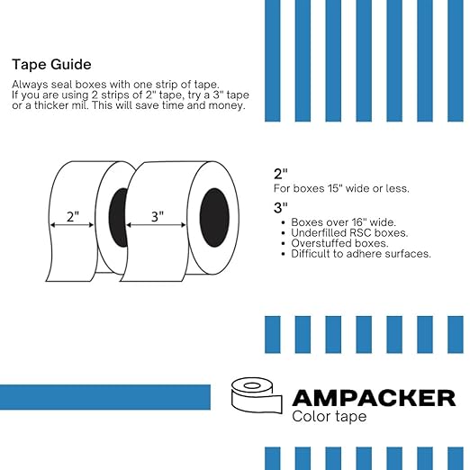 Heavy Duty Packaging Color Tape for Shipping,Packing and Moving 2" Wide x 2.0 Mil Thick -110 Yrd Roll -Acrylic Adhesive Tape for Box Sealing. (1 Roll, Orange, 2" Wide x 110 yds)