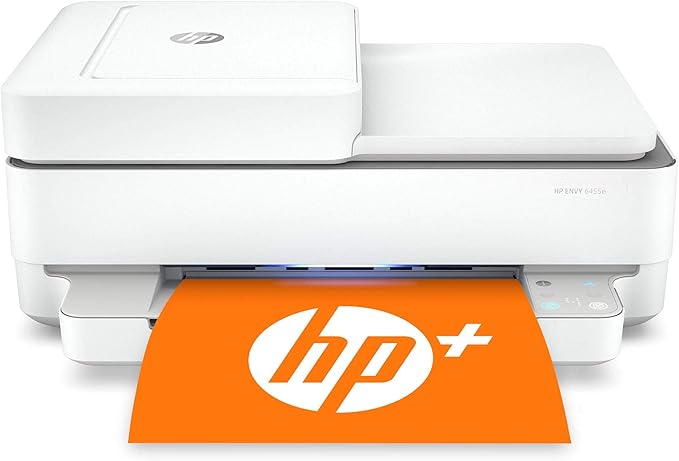 HP ENVY 6455e Two Sided Inkjet Printer All in One Wireless Printer Copy Scanners 10ppm Black 7ppm Color Smartphone Tablet Compatible Computer Wireless Printers for Home Use Office 223R1A (Renewed)