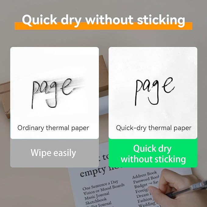 US Letter Thermal Printer Paper 4 Roll, 8.5 inches Wide, Fax Paper, Compatible with M08F, MT810 and Other Portable Thermal Printers (4 Rolls | 8.5''x23')