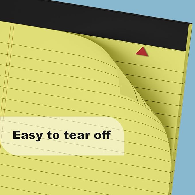 Legal Pads 5 x 8 inch - 8 Pack Yellow Note Pads, 30 Sheets per Notepad, College Ruled Legal Pads, Pads of Paper Writing Pad - Ideal for Office, School or Home Use