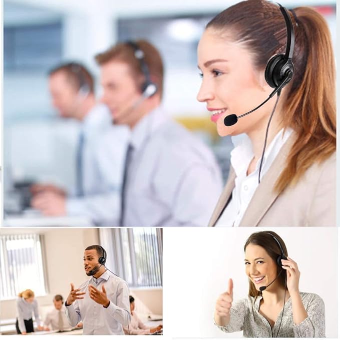 Cosyplus 2.5mm Telephone Headset Monaural with Noise Cancelling Microphone for DECT AT&T ML17929 Vtech Panasonic KX-T7630 Polycom Clarity XLC3.4 Office IP and Cordless Dect Phones(T10)