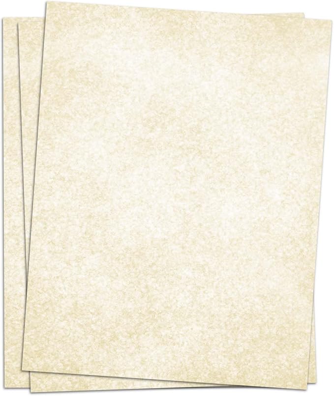 Parchment Paper for Certificates - Stationary Paper for Resumes, Diplomas, Letter Size Certificate Paper, 100 Sheets Double-Sided Diploma Paper, 100gsm, 8.5" x 11" Parchment Paper for Printing