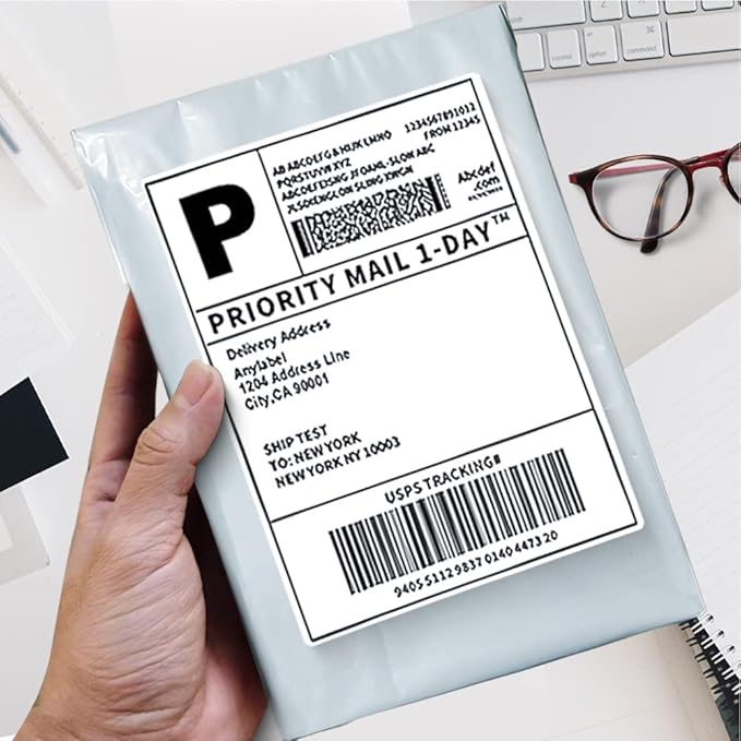 POLYSELLS 1000 pcs 6x9 Inches White x Silver Poly Mailers Shipping Envelopes, Strong Adhesive Sealing, Waterproof, and Tear-resistant Postal Mailing Bags for Clothing, Books, and Accessories