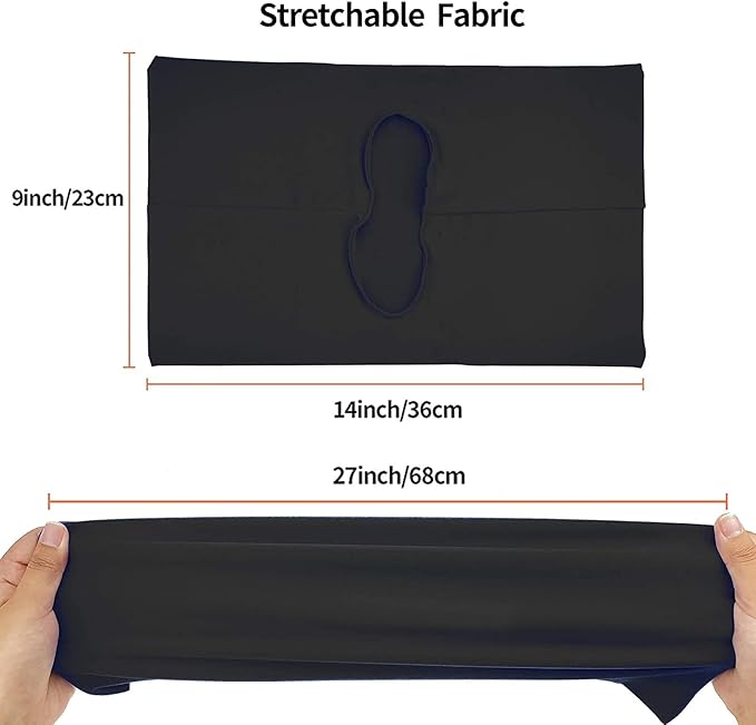 2 Pack Stretchable Book Sleeve Covers, for Paperbacks Hardcover Textbooks up to 9" x 12", Office Supplies with Free Sticker Labels (2 Pack, Grey)