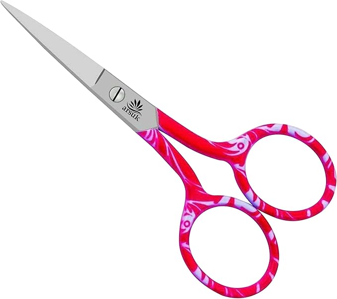 ARSUK Embroidery Scissors Sewing Sharp Shears Fabric Crafting Scissor for Threading Art Home Crafts, Office Work, Stainless Steel Vintage Stork Style Safety Needlework Cross-Stitch Tailor Scissors