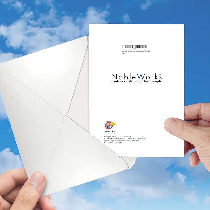 NobleWorks - Funny Happy Anniversary Greeting Card - Romantic Humor Couple's Wedding Anniversary Card for Husband or Wife - Never Find Your Body 5456Z