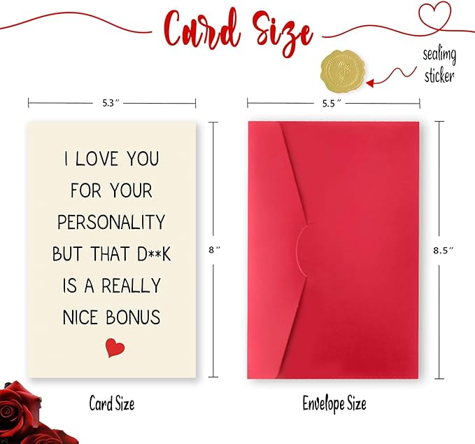Mens Valentines Gifts, Funny Valentines Day Card for Him, Romantic Valentine's Day Card Gifts for Boyfriend Fiance, Special Anniversary Card Gifts for Men, Birthday Gifts for Husband