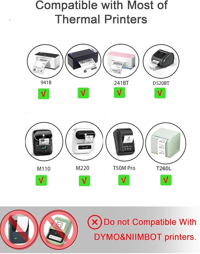 2 x 2 Round Thermal Labels, 2 inch Round Thermal Sticker Labels for Business and Home, for Label Printer, for M110/M220/M221 Label Maker,140 Labels for Printer