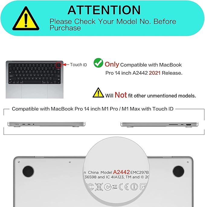 Case Compatible with MacBook Pro 14 inch Hard Protective Shell with Keyboard Cover ( A2442 M1 Pro/Max , 2021 Release ) - Palm Tree Against Blue Sky