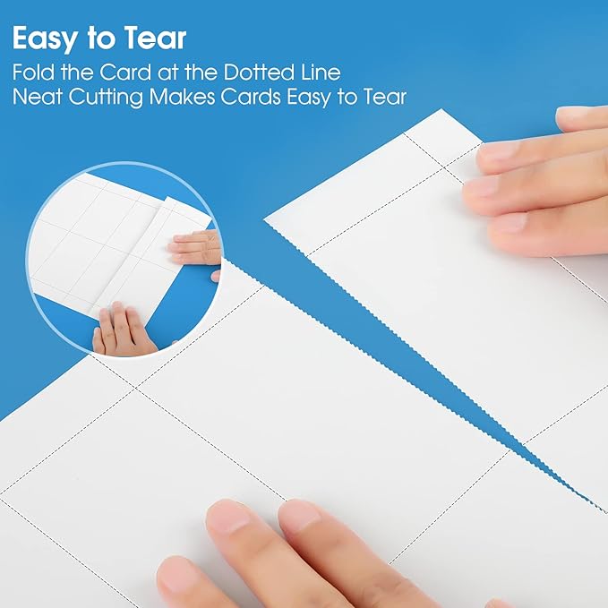 MaxGear Business Card Printable Business Card, Compatible with Laser & Inkjet Printer, Double-Sided Printing, Heavyweight, Matte White Paper, Smooth Edge, 10 Cards/Sheet, 2000 Cards, 3.5" x 2"(8871