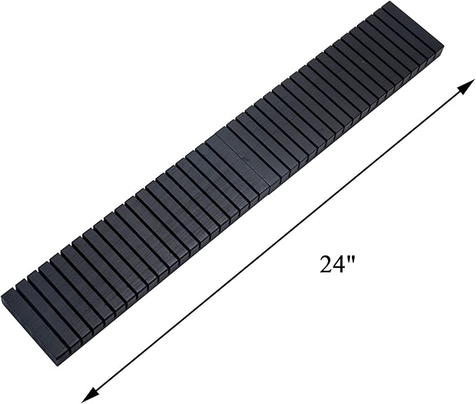 WILLOWDALE 4Pcs 12" Wood Name Badge Holder Organizer, Black Counter Card Holder Stand for Name Tag ID Badge Plastic Card Holder, Detachable Business Card Holder Display Tray for Desk Office Reception