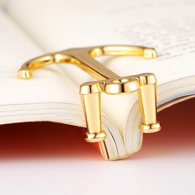 Creative Anchor Bookmark for Reading Hands Free Metal Bookmark Page Holder Book Holder Students Teachers Graduation Gifts School Office Supplies (Silver)
