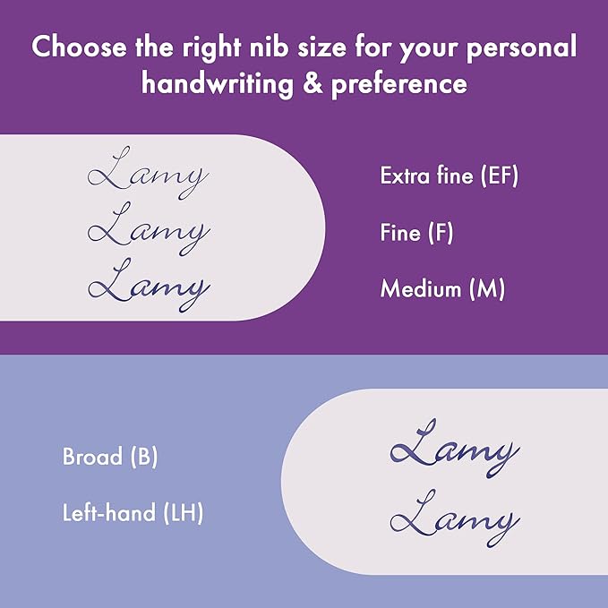 LAMY safari violet-blackberry - Fountain Pen with ergonomic grip & polished steel nib in size F - ideal for any Writing & Calligraphy - including LAMY T 10 blue cartridge - Right-Handed