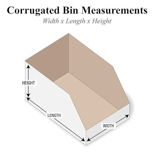 Partners Brand PBINBIN39 Open Top Bin Boxes, 3" x 9" x 4-1/2", Oyster White (Pack of 50)