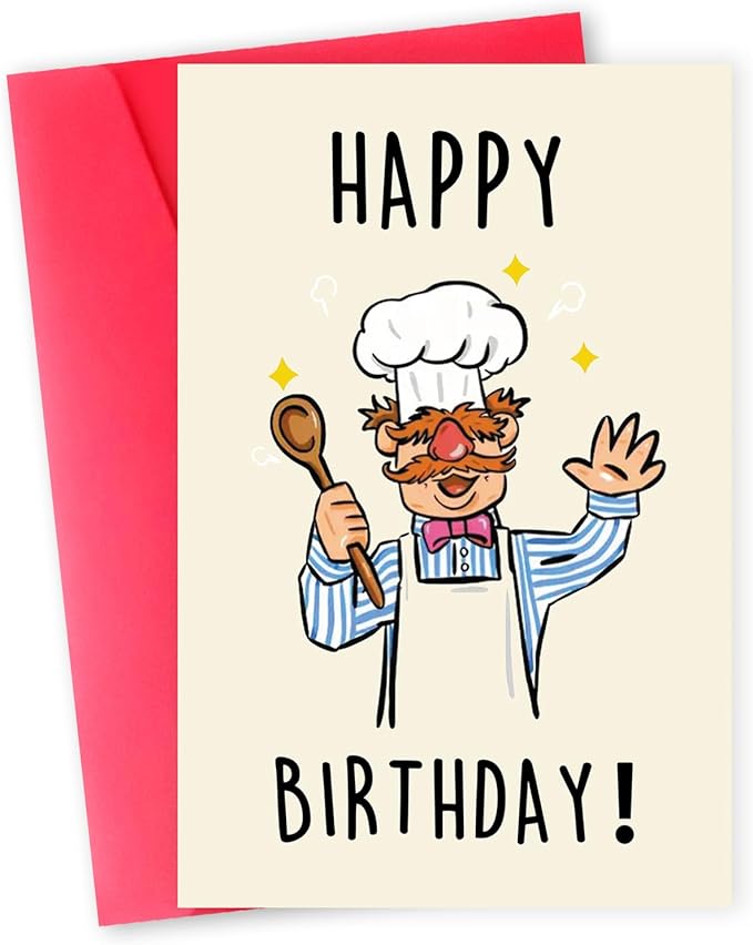 Funny Birthday Card for Men Women,Happy Birthday Cards for Grandma Grandpa,Unique Birthday Gifts for Mom Dad Husband Wife,Humorous Cartoon Bday Gift for Family Kids
