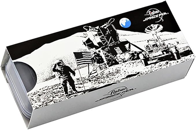 Fisher Space Pen Brushed Chrome Bullet Space Pen, Ballpoint, Brass, Black Ink, Gift Box