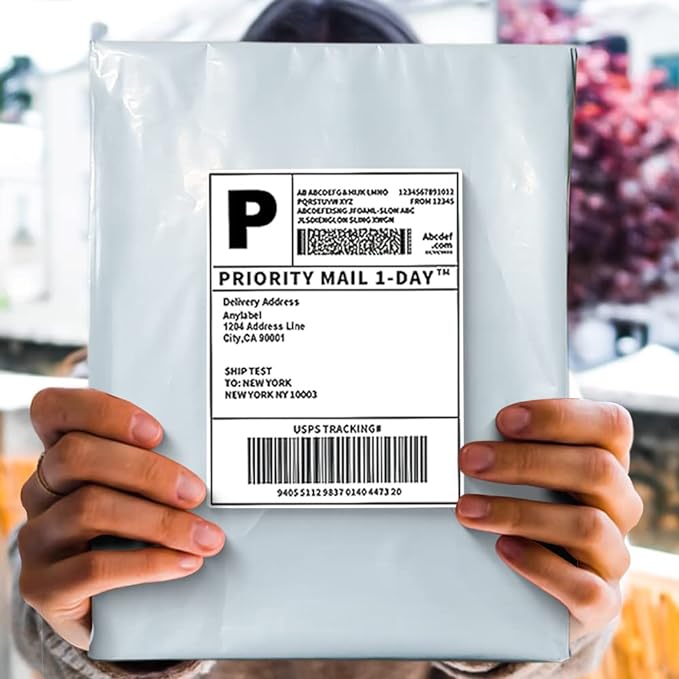 POLYSELLS 1000 pcs 12x15.5 Inches White x Silver Poly Mailers Shipping Envelopes, Strong Adhesive Sealing, Waterproof, and Tear-resistant Postal Mailing Bags for Clothing, Books, and Accessories