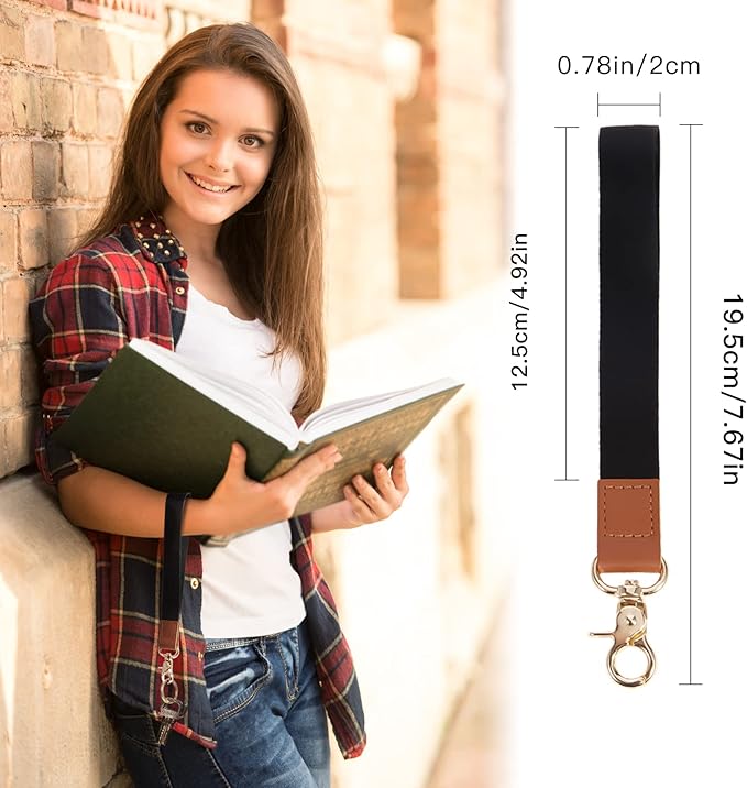 XCHIN Lanyards for Keys, Wrist Strap Lanyards, Black Keychain Lanyard for Women Men, Cool Long Lanyards & Cute Short Lanyards