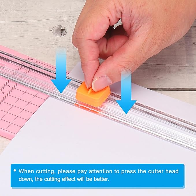 PATIKIL 12 Inch Paper Trimmer, A4 Size Portable Paper Cutter Slicer Scrapbooking Tool with Cutter Head Blade for Craft Paper Photo Cardstock, Blue