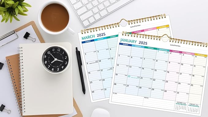 Wall Calendar 2025-2026 β 2 Year Calendar 2025-2026, 11 x 8.5 In, Jan 2025 - Dec 2026, 2025 Calendar 24 Months, Small Monthly Calendar 2025, with Ruled Blocks, Thick Paper, Holidays, To-dos οΌ Notes