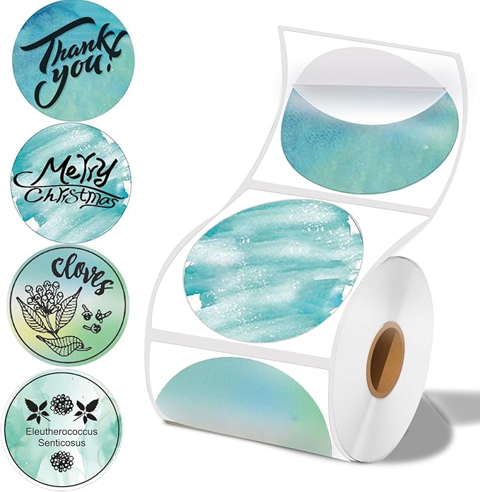 2 x 2 Round Thermal Labels, 2 inch Round Thermal Sticker Labels for Business and Home, for Label Printer, for M110/M220/M221 Label Maker,140 Labels for Printer