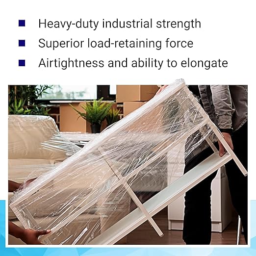 IDL Packaging 3" x 1000' Stretch Wrap Mini Roll of 80 Gauge (Pack of 10 Replenishment Rolls) - Extra Sticky Clear Plastic Wrap Film - Great Tear-Resistant Plastic Wrap for Moving and Office Needs