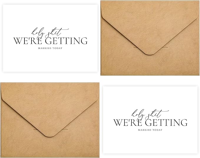 Set of 2 Funny Wedding Gift Cards, To My Groom Bride On Our Wedding Day Card, Wedding Day Vows Card for Wife Husband.(HOLY A)