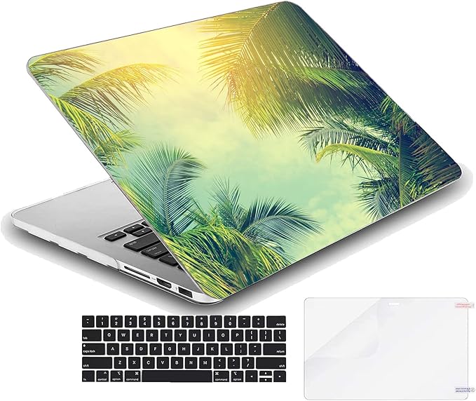 Case Compatible with MacBook Pro 14 inch Hard Protective Shell with Keyboard Cover ( A2442 M1 Pro/Max , 2021 Release ) - Palm Tree Against Blue Sky