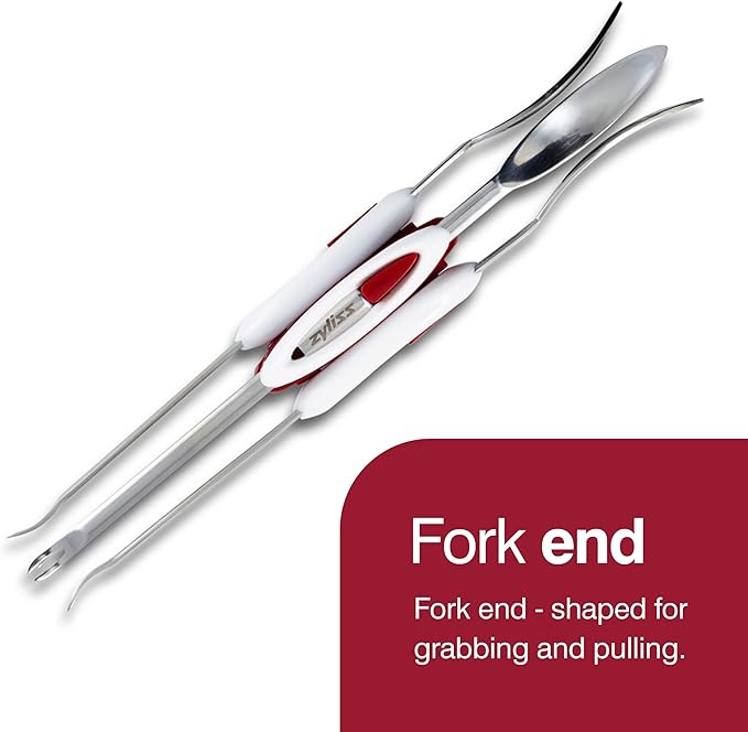 Zyliss Seafood Picks - Seafood Spoon & Fork - Stainless Steel Utensils - Dual-Ended Picks & Seafood Tools - Kitchen Tool & Gadget - Dishwasher Safe - Stainless Steel
