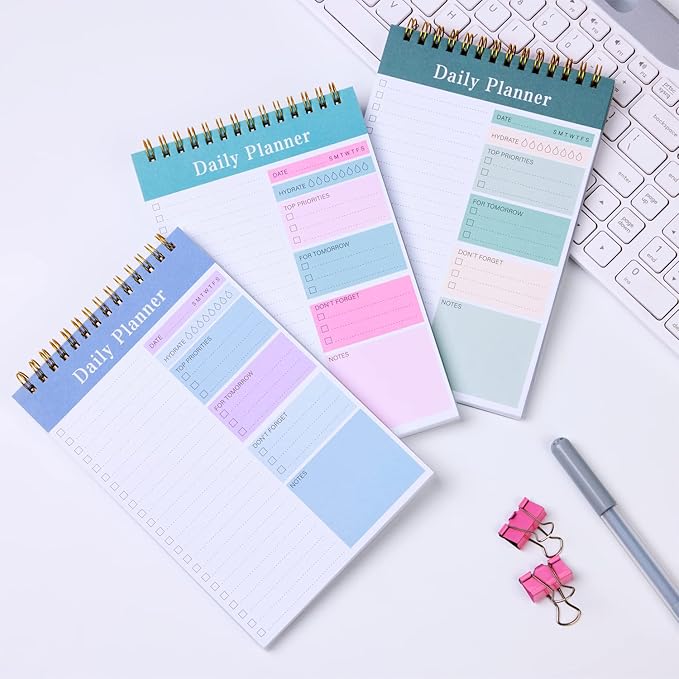 To Do List Notepad, 52 Sheets Undated Daily Planner 2024, 5.2"x7.8" Daily Planner Notebook, To Do List Planner for Home School/Office Supplies
