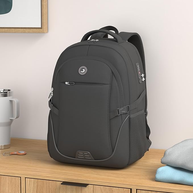 SHRRADOO Anti Theft Laptop Backpack Travel Backpacks with usb Charging Port for Women Men College High School Computer Backpack Bag Fits 16.3 Inch Laptop