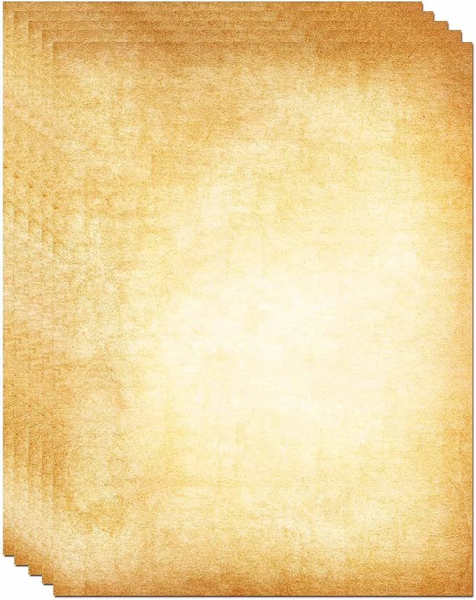50 Stationery Vintage Antique Design Printing/Writing Papers 8.5 x 11 in, Letter Writting Paper, Decorative Printer Paper for Invitation, Letter, Resume, Award, Diploma, Art, Craft, Certificate(A)