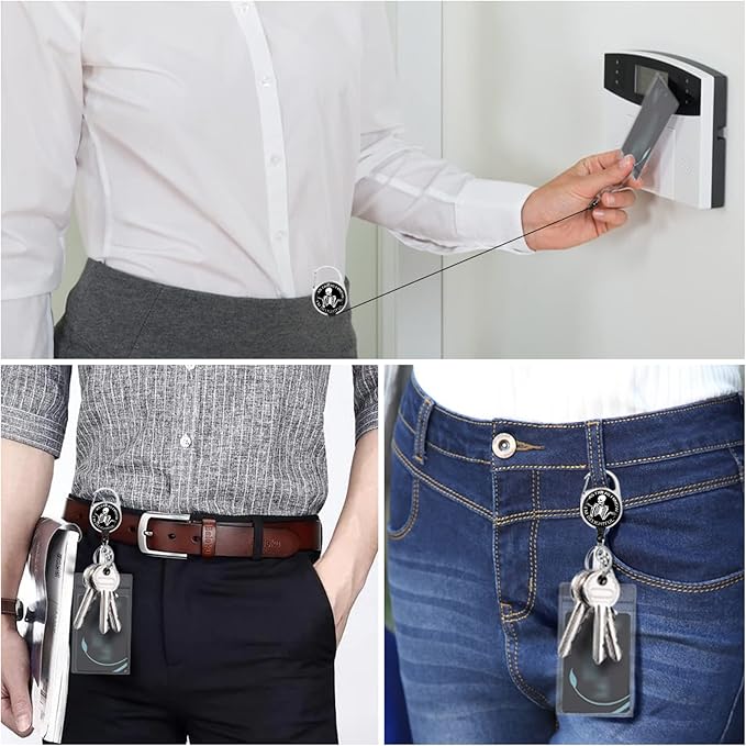 Nurse Badge Reel Retractable Heavy Duty with 360°Swivel Carabiner Clip, Uterus OB Nursing ID Badge Holder Retractable, Ovary Uterus ID Card Holder Nurse Teacher Retractable Keychain Name Badge Clip